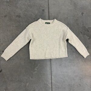 Cream Sweater Crop Top